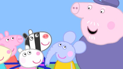 Peppa Pig Mit Opa auf dem Spielplatz