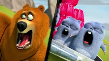 Grizzy & die Lemminge Nachtisch-Trampolin