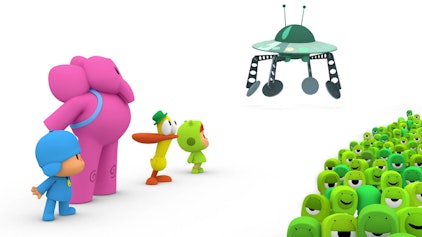 Pocoyo Tourist in der Falle