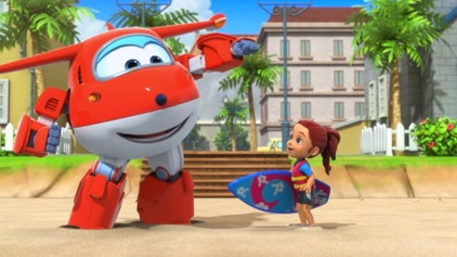 Super Wings Jett, der Surfer