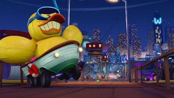 Batwheels Stoppt Ducky