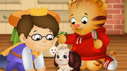 Der kleine Tiger Daniel Daniel kümmert sich um das Kaninchen / Daniel kümmert sich um Merle