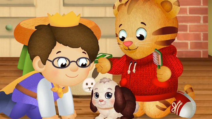 Der kleine Tiger Daniel Daniel kümmert sich um das Kaninchen / Daniel kümmert sich um Merle