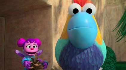 Sesame Street's Mecha Builders Der großfüßige Höhlenvogel