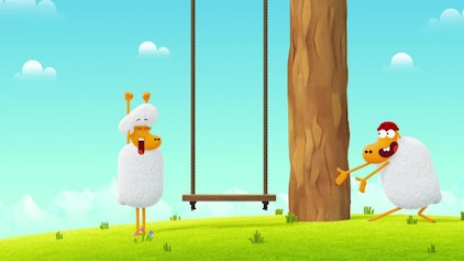 Karate Schaf Hochgeschaukelt