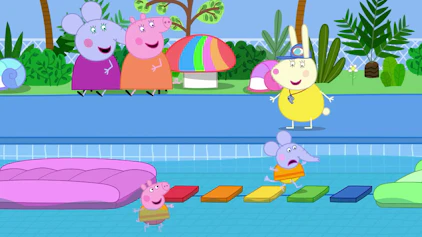 Peppa Pig - Kurze Clips Der Hindernis-Parcous im Wasserpark