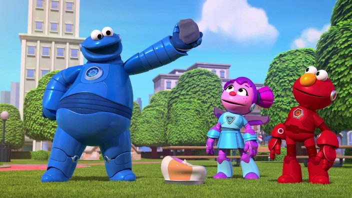 Sesame Street's Mecha Builders Kuchen aus dem All