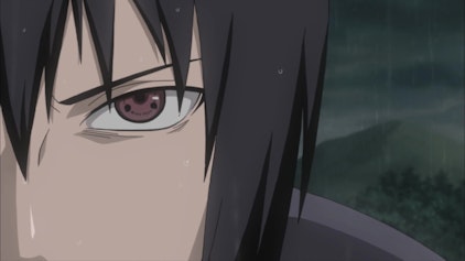 Naruto Shippuden Augen, die in die Finsternis blicken
