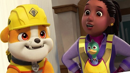 Rubble & Crew Die Crew baut einen Frieda-Funkel-Schild