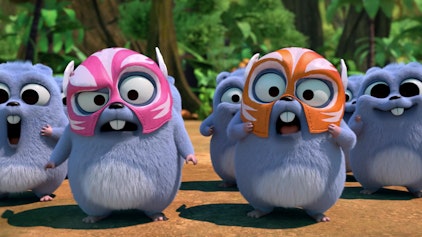 Grizzy & die Lemminge Sofa-Wrestling