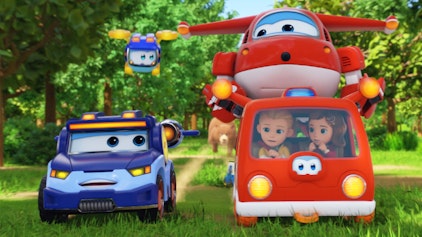 Super Wings Camping mit königlichen Welpen