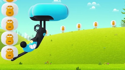 Karate Schaf Wolf hebt ab