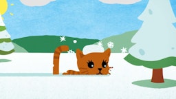 Toggolino Video A, B, C, die Katze lief im Schnee