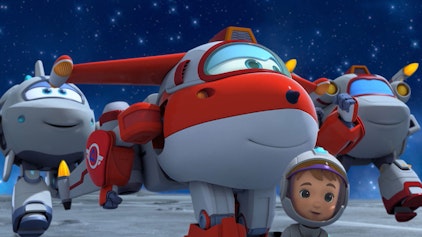 Super Wings Mission auf dem Mond
