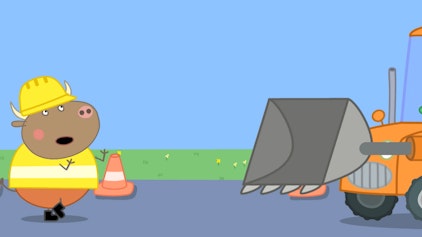 Peppa Pig Herr Bulle reißt die Straße auf