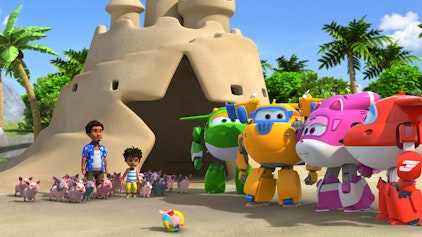 Super Wings Schwimmende Schweinchen