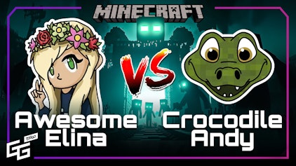 Minecraft Geisterbahn! AwesomeElina VS Crocodileandy | Battle Park 2
