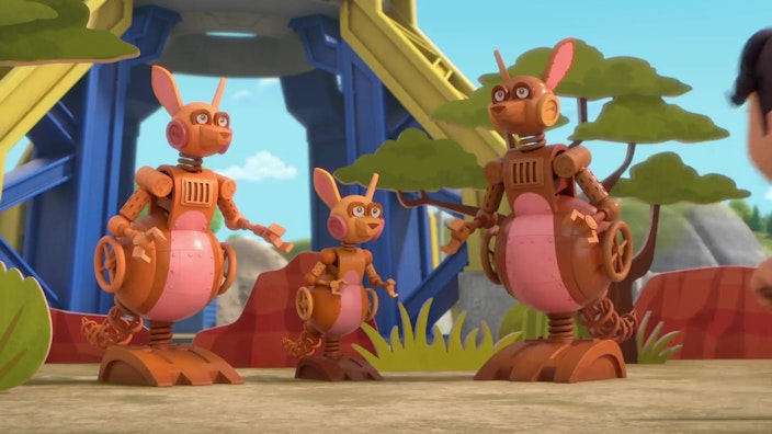 Rubble & Crew Die Crew baut Kängurus aus Metall