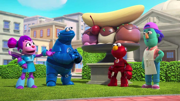 Sesame Street's Mecha Builders Bananen Split