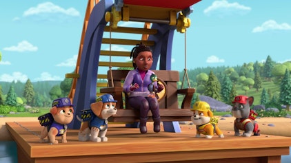 Rubble & Crew Die Crew baut ein Sprungbrett für Erpelino