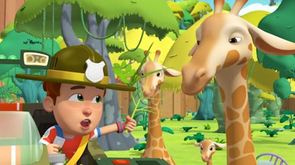 Ranger Rob Eine Giraffenwanderung im Tier-Spaß-Park