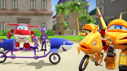 Super Wings Das Unterwasser-Radrennen