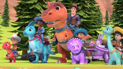 Dino Ranch Ein Fluss voller Müll