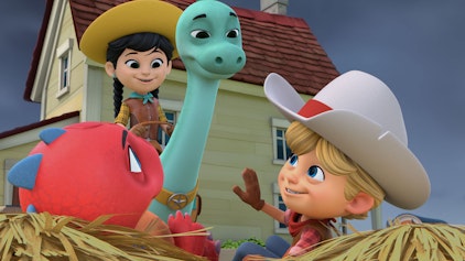 Dino Ranch Clover passt auf