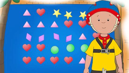 Caillou Klettern mit Caillou
