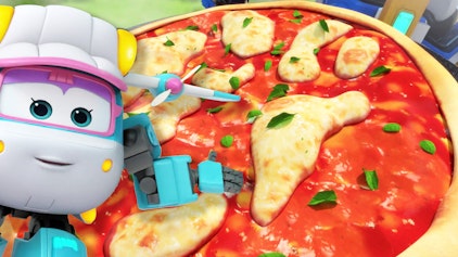 Super Wings Die größte Pizza der Welt
