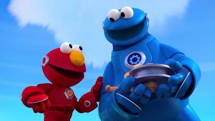 Sesame Street's Mecha Builders Los Mechas, zieht!