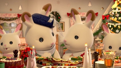 Sylvanian Families Die Schokoladenhasenfamilie hält zusammen