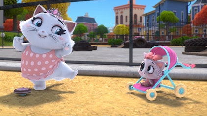 44 Cats Drei Katzen und ein Baby