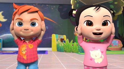 CoComelon Kopf Schulter Knie und Zeh im Kindergarten