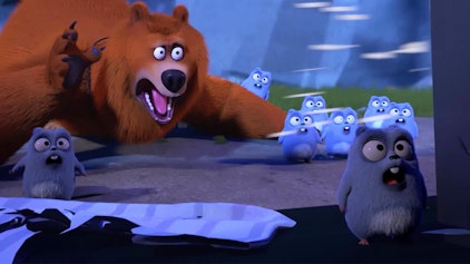 Grizzy & die Lemminge - Kurze Clips Bärenkissen