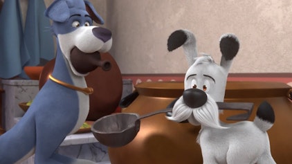 Idefix und die Unbeugsamen Idefix spuckt den Römern in die Suppe