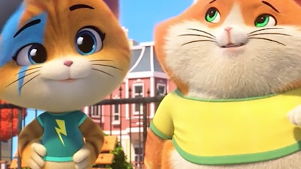 44 Cats Besuch von den Pinky Paws