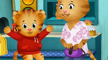 Der kleine Tiger Daniel Daniel wartet auf die Vorstellrunde / Ein Abend im Restaurant