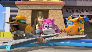 Super Wings Gefahr auf der Baustelle