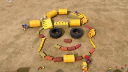 Rubble & Crew Die Crew baut ein Bild für Tante Crane