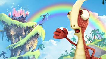 Gigantosaurus Am Ende des Regenbogens