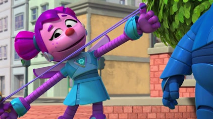 Sesame Street's Mecha Builders Dehnen bitte!