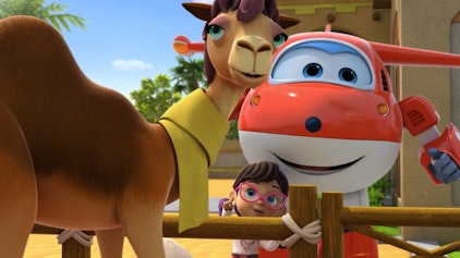 Super Wings Das Kamel im Kostüm