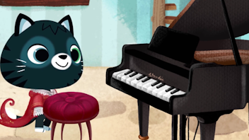 Woodiehoo Klavier spielen | Kitty möchte Musik machen