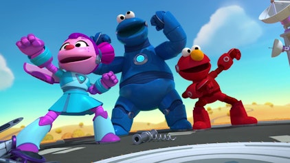 Sesame Street's Mecha Builders Zee in der Flasche