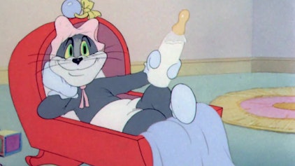 Tom und Jerry Tom als Wickelkind