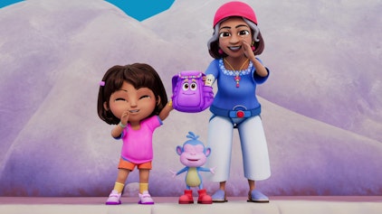 Dora Backpack in der Klemme