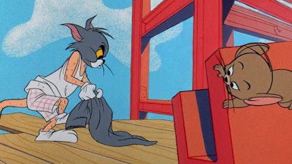 Tom und Jerry Tom als echter Kopfarbeiter