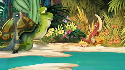 Gigantosaurus Leon zieht um