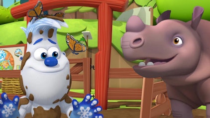 Ranger Rob Ein Babynashorn im Tier-Spaß-Park